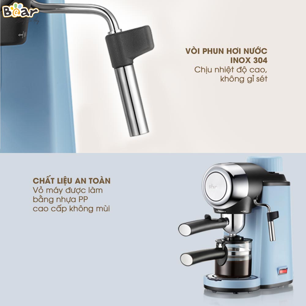 Máy Pha Caphe Bear Tự Động Pha Cafe, Pha Espresso Phong Cách Ý CF-B02V1