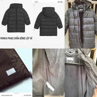 Áo khoác phao parka lót nỉ mango