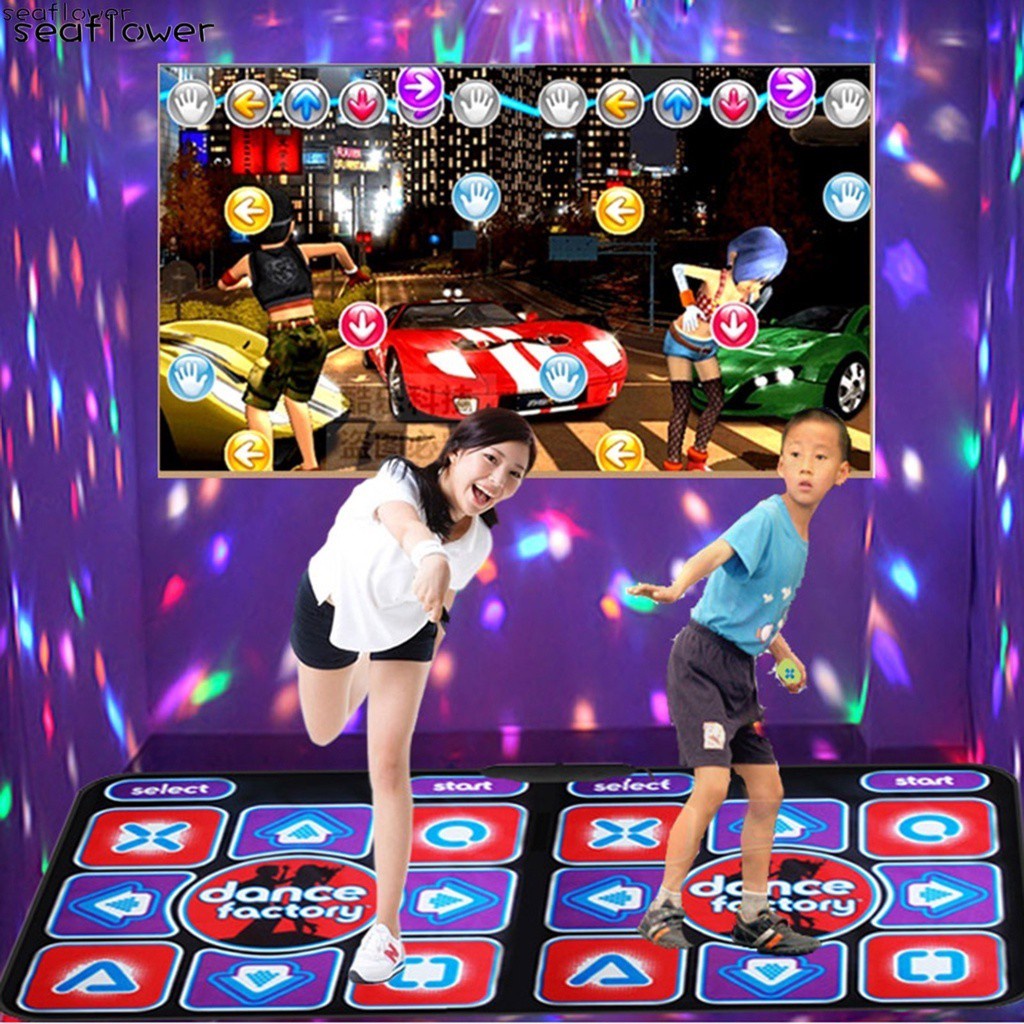 ☃Thảm Chơi Game Nhảy Múa Hai Người Dùng Không Dây Chống Trượt Kèm Với 2 Điều Khiển Từ Xa Đa Năng Cho Máy Tính Bàn Và TV