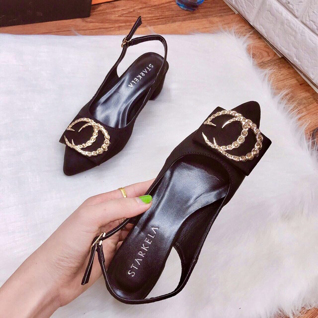 Giầy mũi nhọn hở hậu