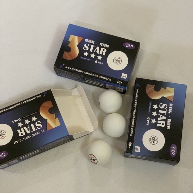 Hộp Bóng Bàn 3 Star Pro 40+ Hộp 6 Quả Chính Hãng