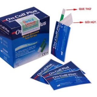 Que thử tiểu đường On call plus