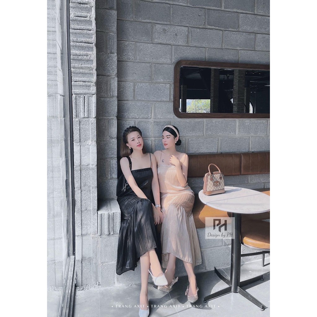 ĐẦM MAXI SUÔNG 2 DÂY FORM DÀI  HÀNG NHẬP  Ꮯɦấȶ Ꮮɨệʊ: thun dập ly+ lót. Có 2 màu. Phom dễ mặc nha mấy chế | BigBuy360 - bigbuy360.vn