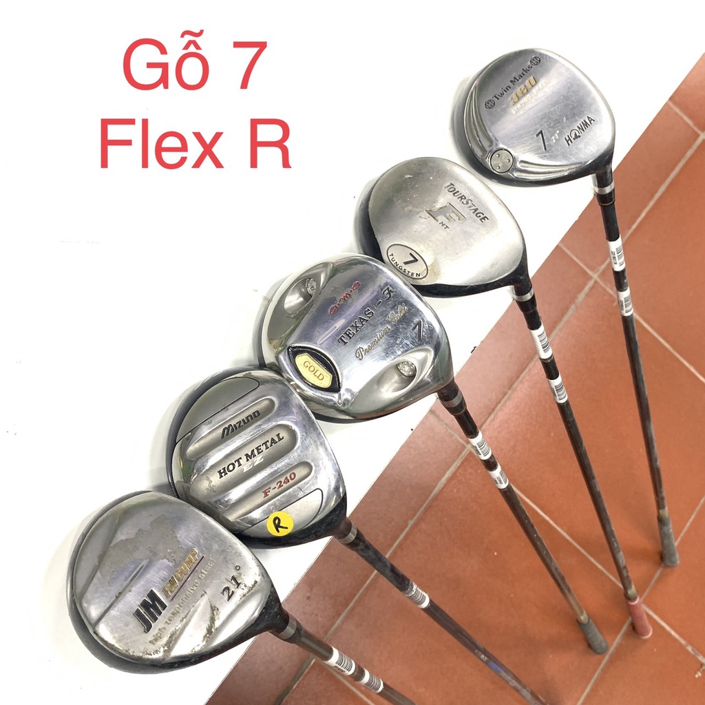 Gậy golf cũ Fairway Wood Gậy gỗ số 7 flex L, R, SR, S đồng giá 200k