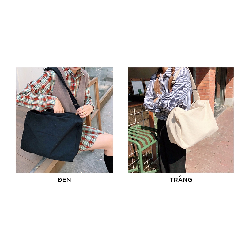 Túi vải bố canvas tote đựng đồ quần áo đeo vai thời trang nhỏ giá rẻ LOT STORE TX718