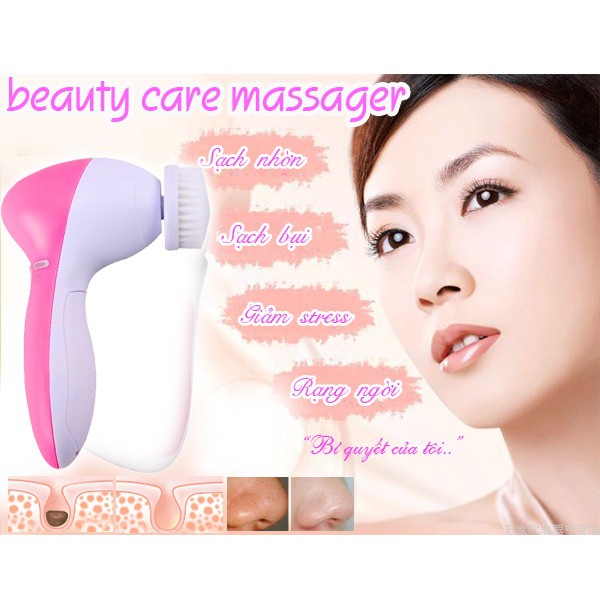 Máy rửa mặt, massage mặt 5in1 Tiện Lợi