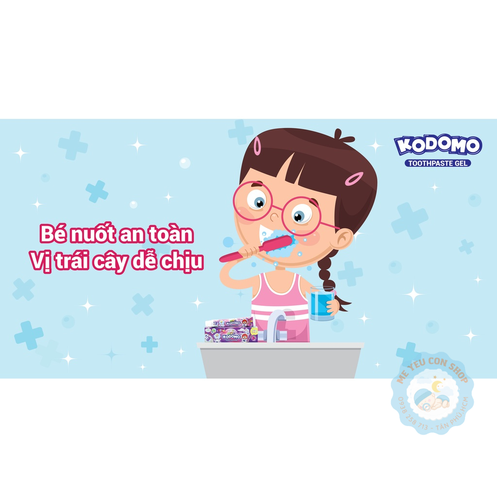 [HSD 2025] KEM ĐÁNH RĂNG CHO TRẺ EM KODOMO- THÁI LAN (DÂU/ CAM/ DƯA GANG/ NHO) (katydang)