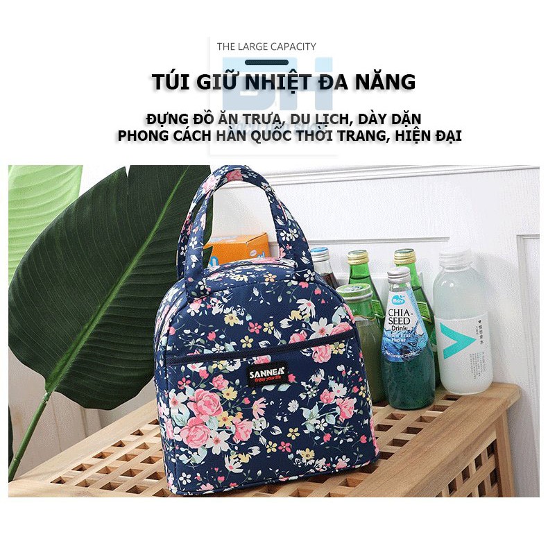 SANNEA - CAO CẤP - Túi đựng cơm giữ nhiệt, túi đựng bình sữa, dã ngoại - Vải Oxford D600 chống nước TH75