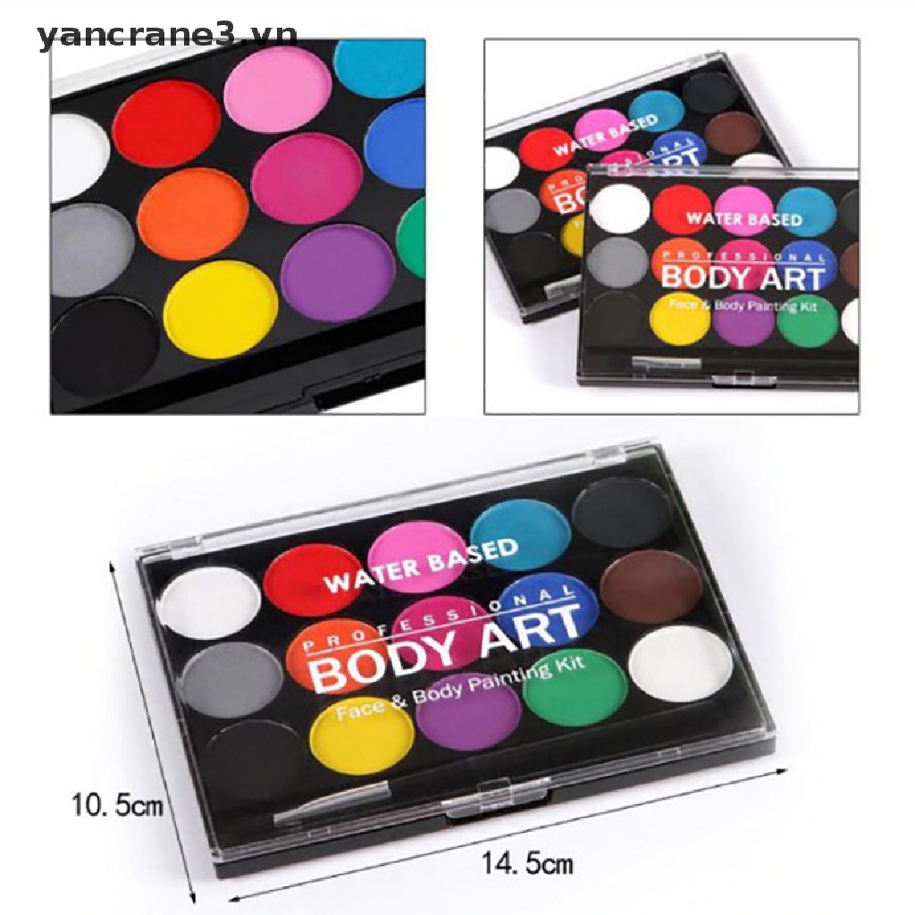 Bảng Sơn Dầu 15 Màu Trang Điểm Mặt Và Cơ Thể Dịp Halloween yancrane3.vn
