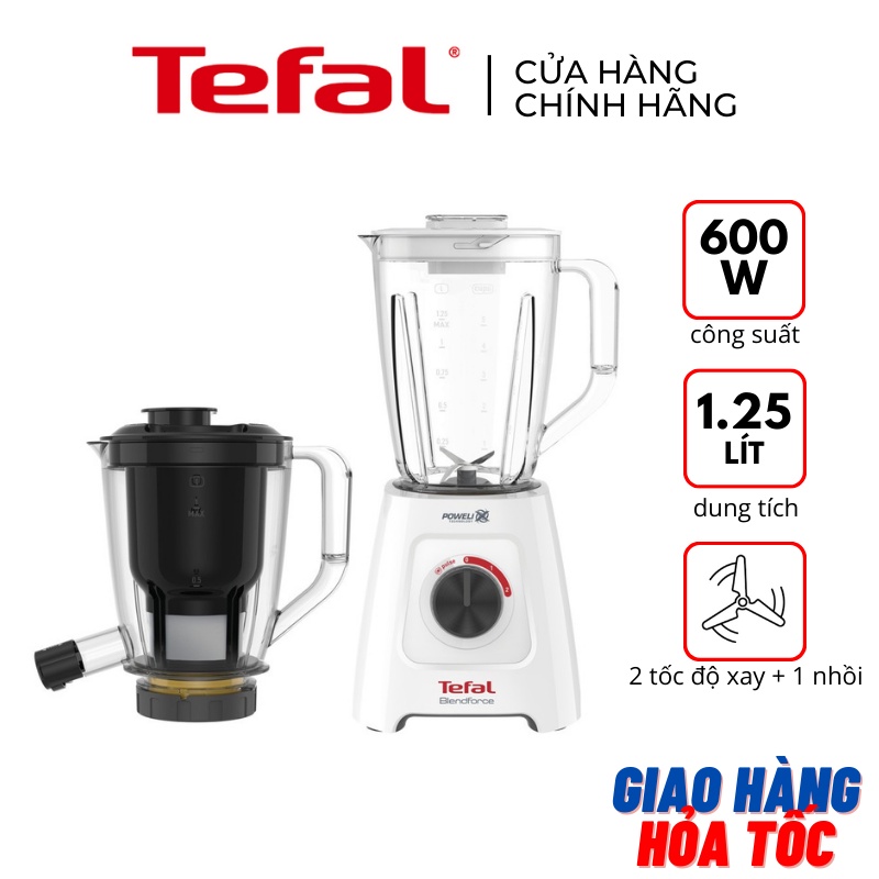 Máy xay sinh tố và ép trái cây cối nhựa Tefal BL42Q166 600W - Hàng chính hãng