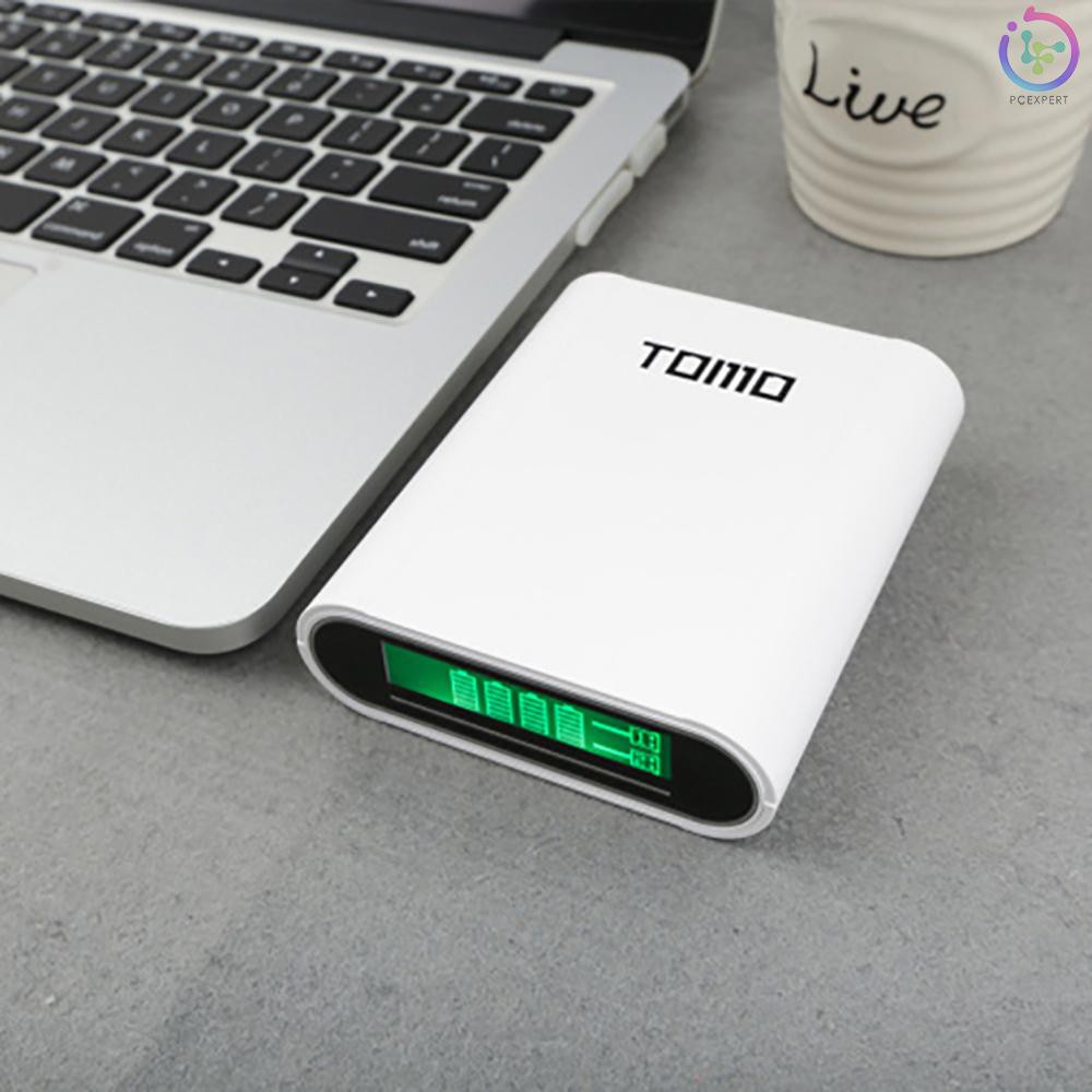 PCER♦TOMO S4 18650 Li-ion Battery Charger 3 Input Case 5V 2A Output Power Bank External USB Charger