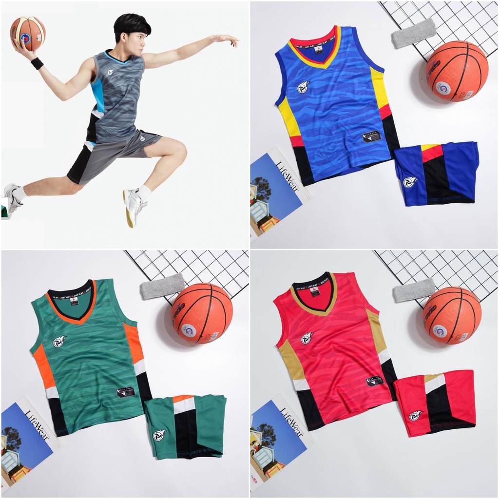 Bộ Quần Áo Bóng Rổ Trẻ Em Jumper - Vải Mè Dệt Thoáng Mát