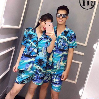 Đồ đôi Quần áo nam nữ đi biển 1