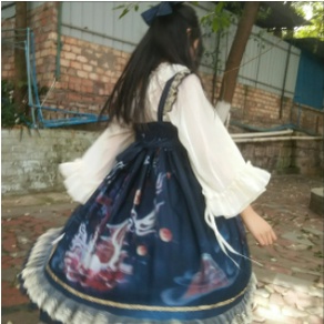 Đầm hai dây màu đỏ phong cách lolita thời trang năm mới