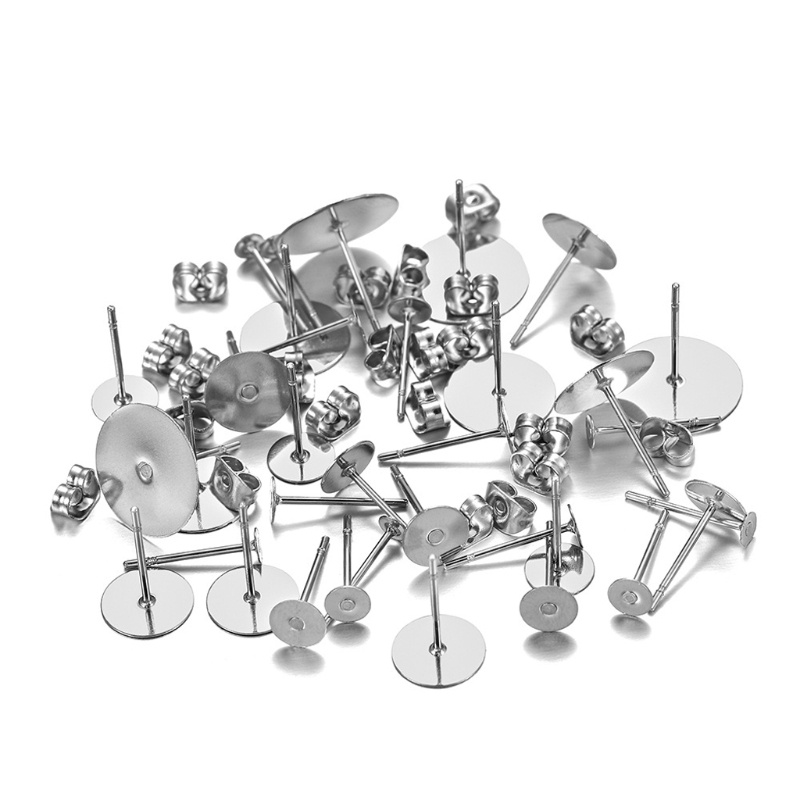 Flgo Khuyên Tai Đệm Phẳng Bằng Thép Không Gỉ Không Gây Dị Ứng An Toàn Không Phai Màu Thoải Mái