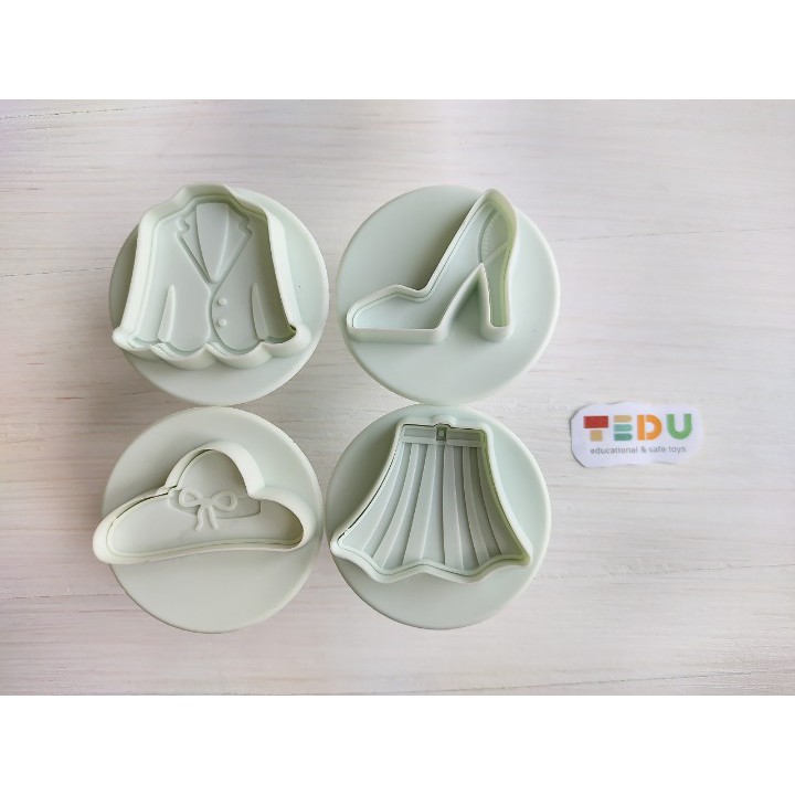 Bộ khuôn Cô gái công sở chơi bột nặn đất nặn an toàn TEDU