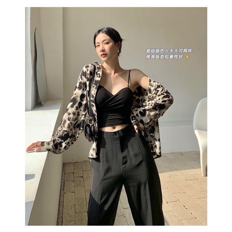 DUNEA Áo Hai Dây Croptop Có Đệm Ngực 3.8 Thời Trang Cho Nữ