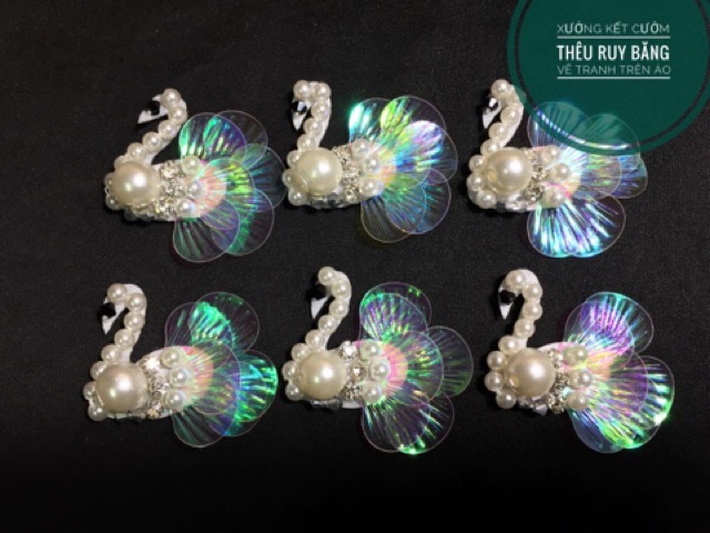 Sticker hình thiên nga, phụ kiện trang trí thời trang và hanmade