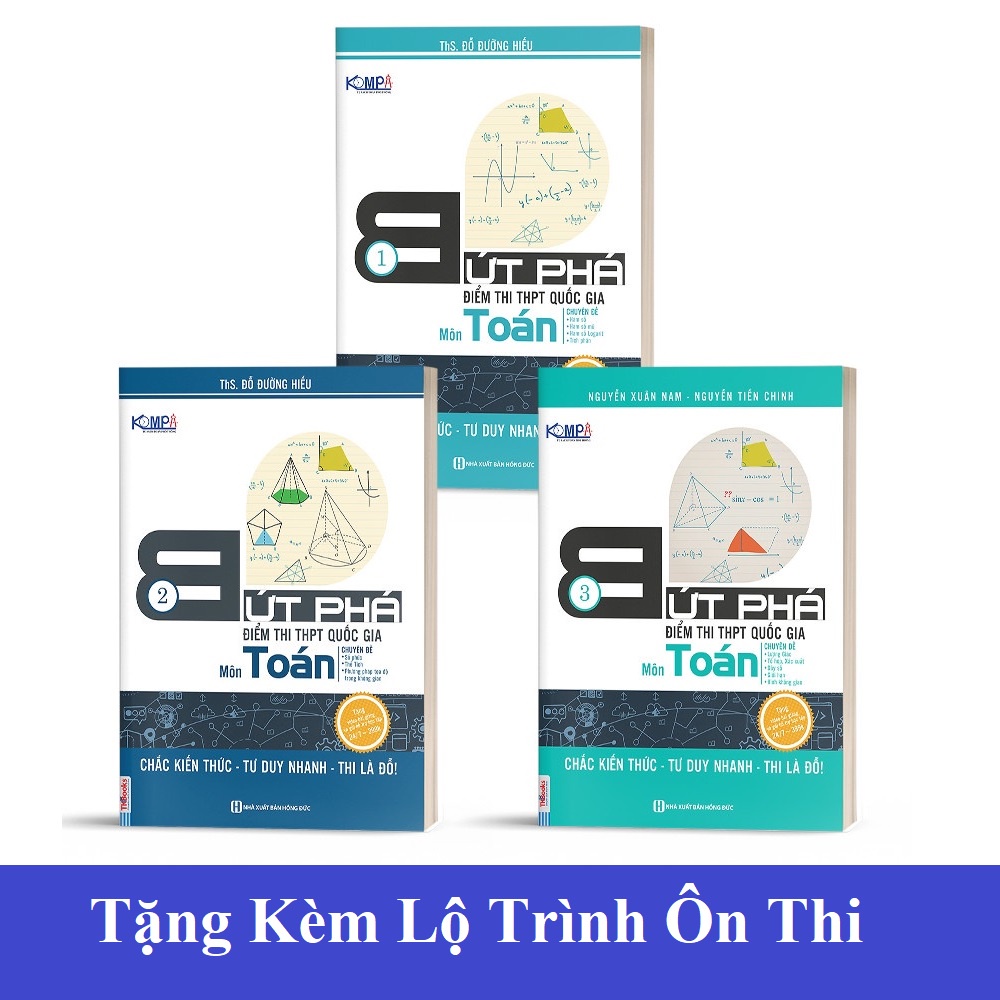 Sách - Combo Bứt Phá Điểm Thi Môn Toán Văn Anh Tặng Kèm Lộ Trình Ôn Thi