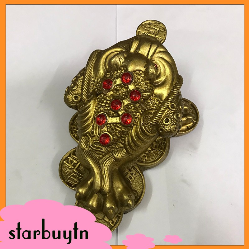 Cóc cuốn thư 3 chân phong thuỷ bằng đồng