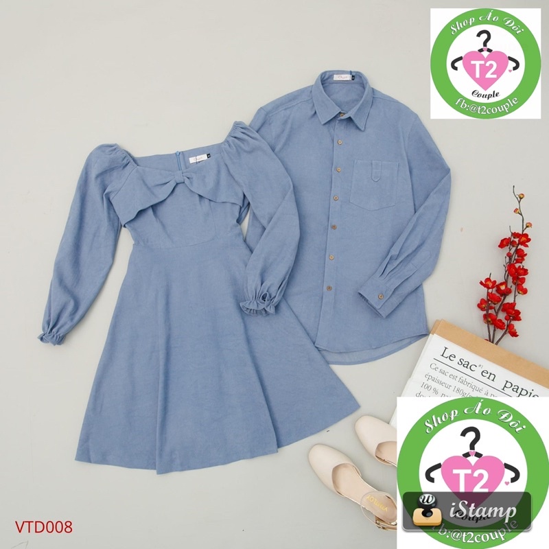 🔥🔥   Set couple xanh phối nơ ngực siêu đẹp 🔥🔥