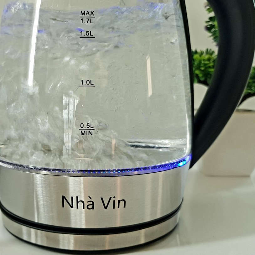 Ấm đun nước, bình đun siêu tốc thủy tinh, Nhà Vin 1.7L