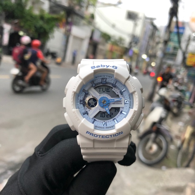 Đồng hồ nữ Casio Baby-G BA-110BE-7A - Kích thước vỏ : 46,3×43,4×15,8mm