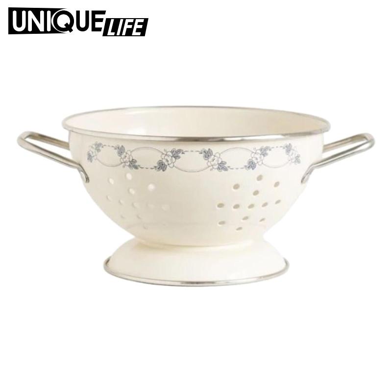 Bát Tròn Đựng Salad Trái Cây Để Ráo Nước Phong Cách Retro Cho Nhà Bếp Gia Đình