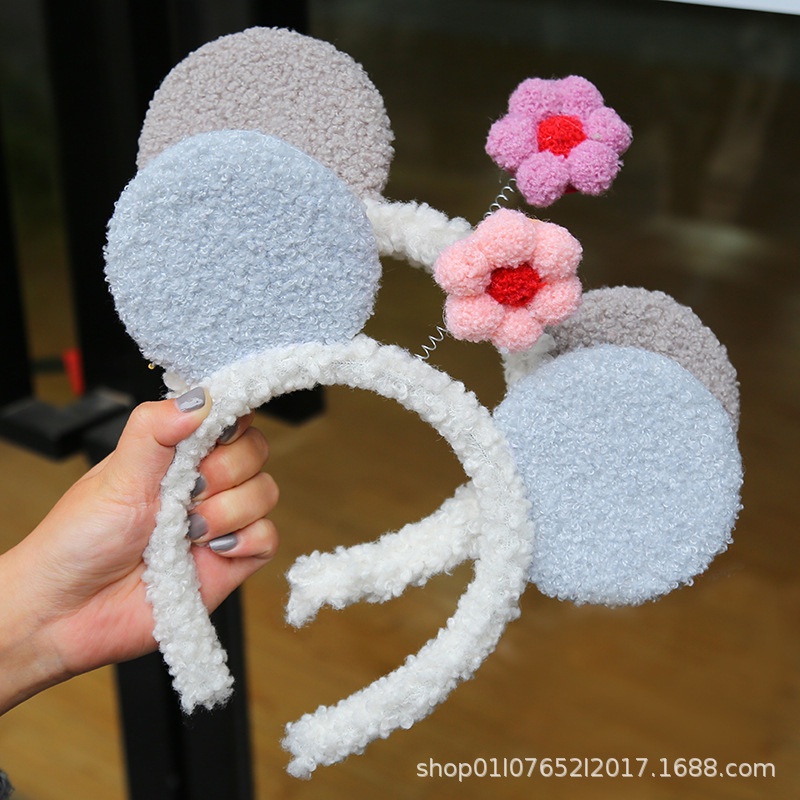 Băng Đô Cài Tóc Chống Trượt Thiết Kế Tai To Dễ Thương