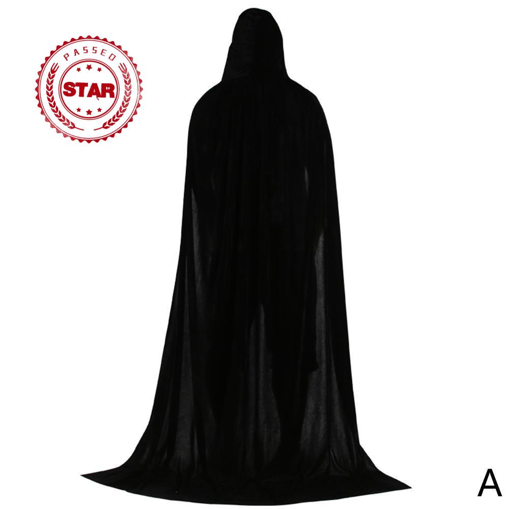 Áo Choàng Đen Hóa Trang Phù Thủy Ma Cà Rồng S-2XL U8N9