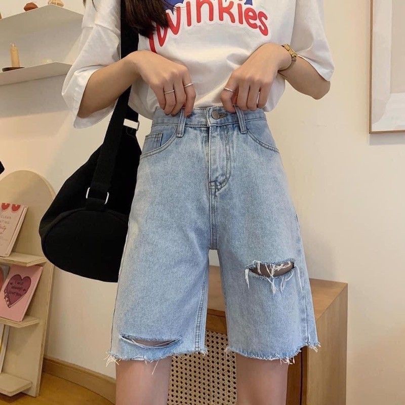 Quần ngố jean lưng cao có bigsize 26/35 | BigBuy360 - bigbuy360.vn