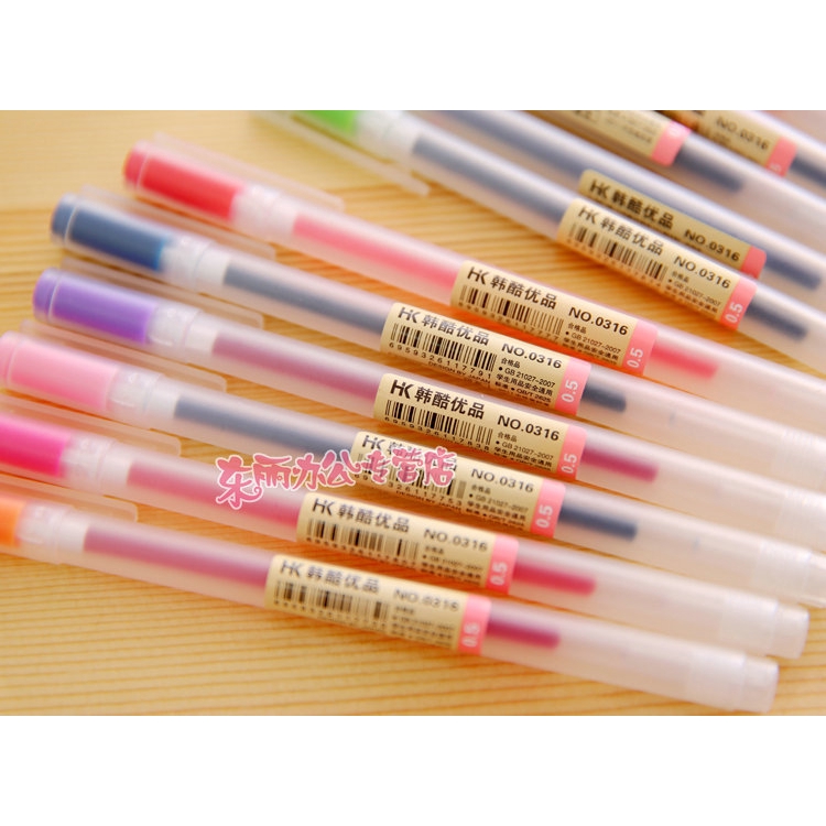 Bút mực gel MUJI phong cách Nhật Bản có 12 màu xinh xắn tuỳ chọn