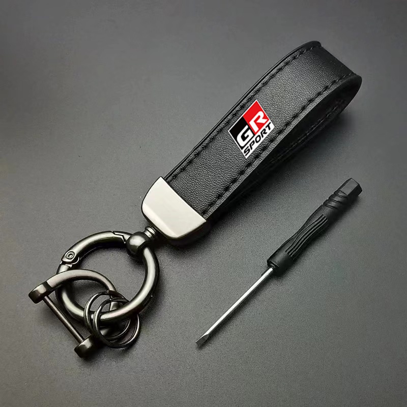 Móc Khóa Da Chất Lượng Cao Cho Xe Hơi Toyota GR Sport TRD VIos Yaris Corolla Cross Veloz Wish Revo CHR Avanza Fortuner Rush Innova raize Calya