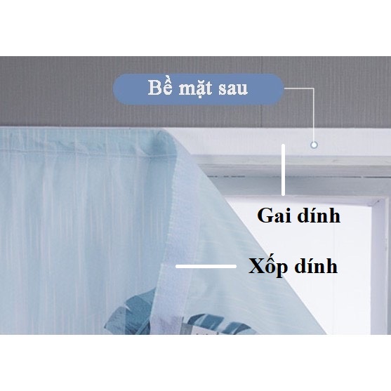 Rèm cửa sổ dán tường 2 lớp họa tiết, rèm trang trí decor phòng ngủ che nắng