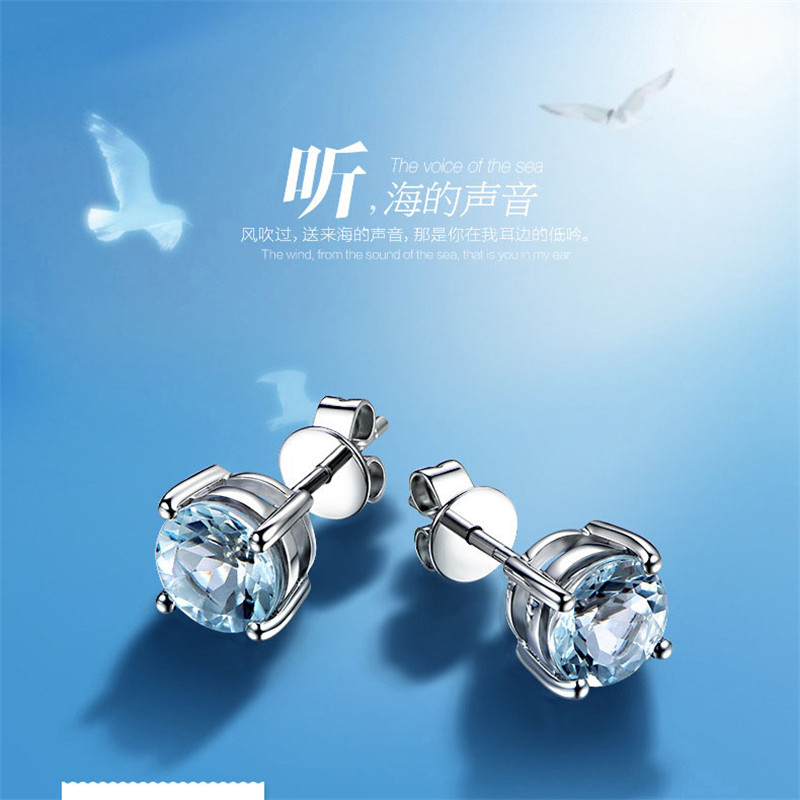 Bông Tai Đính Đá Tím Phong Cách Retro Cho Nữ