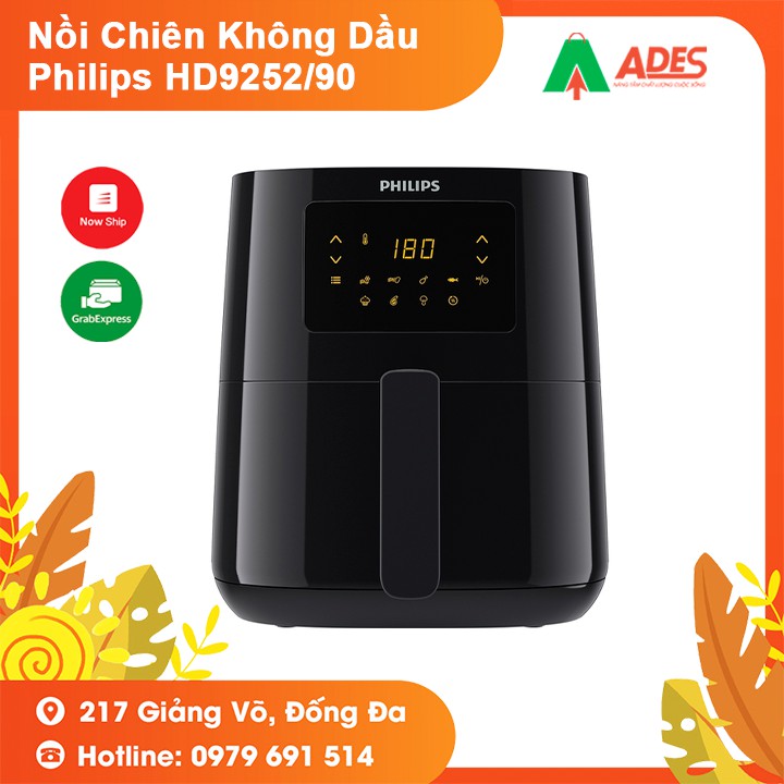 Nồi Chiên Không Dầu Philips HD9252/90 1400W 4.1 Lít – Bảo Hành 24 Tháng - Hàng chính hãng