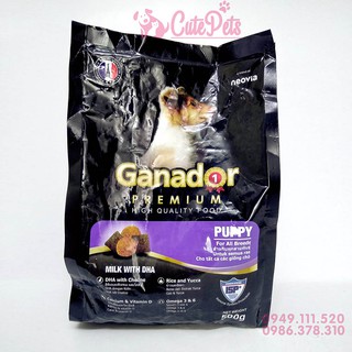 Thức ăn cho chó Ganador Puppy 400g Vị sữa và DHA