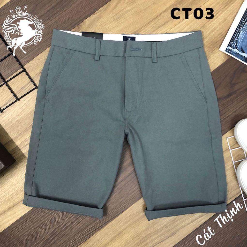 Quần Short Tây Âu, Quần Short Lửng Nam Chất Vải Cotton mè  ྇