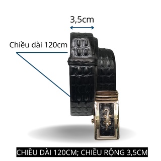 Thắt Lưng Nam Da Bò Vân Cá Sấu