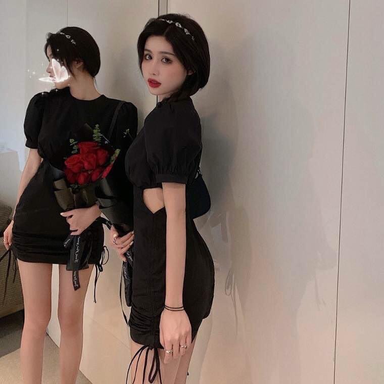 [ CÓ SẴN -FREESHIP ] Váy cut hở eo body tôn dáng  (hình thật )