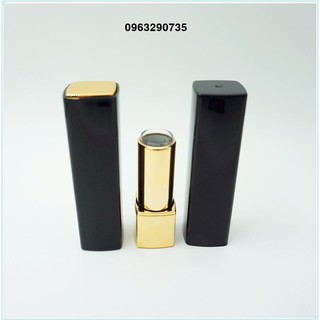 Vỏ son bấm vuông đen vàng