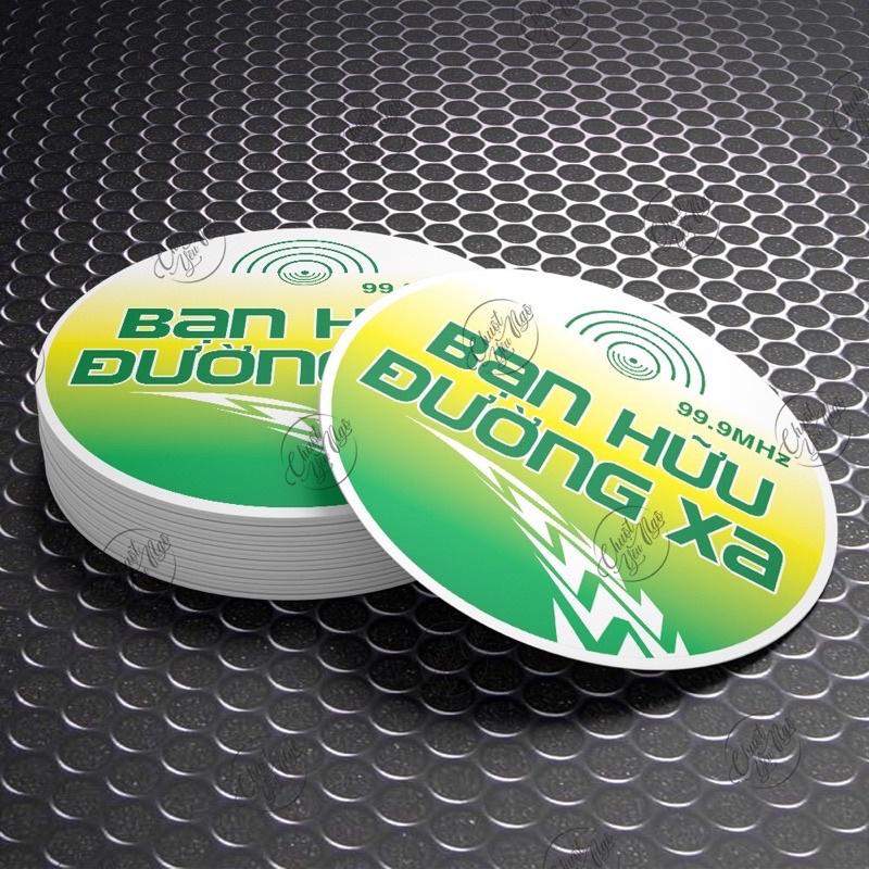 4 logo sticker Bạn Hữu Đường Xa dán ô tô đường kính 15cm NT 47