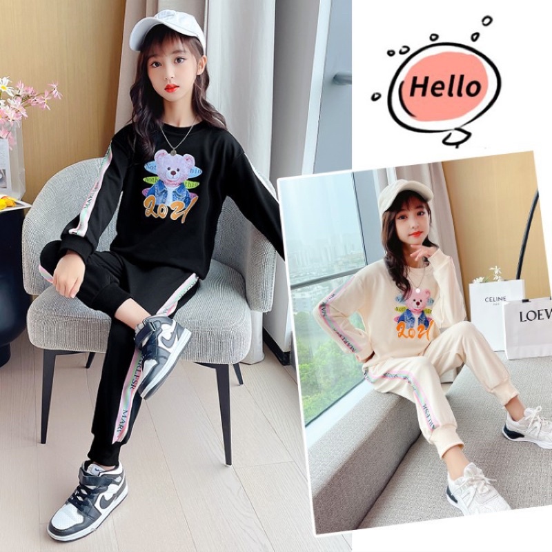 Bộ đồ cho bé từ 4-9 tuổi chất nỉ da cá siêu mềm đẹp
