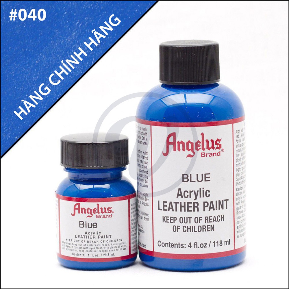 Blue 040 - Màu ANGELUS Leather Paint Standard vẽ trên da, vải, custom giày