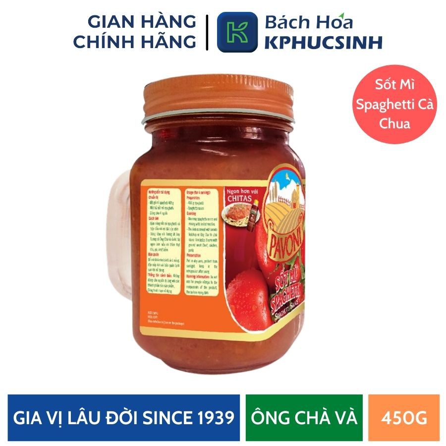 Sốt mì Spaghetti cà chua 450g KPHUCSINH - Hàng Chính Hãng