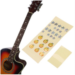 (tặng pick) Dán khảm trang trí cần đàn guitar hình ngôi sao bí ngô chính hãng