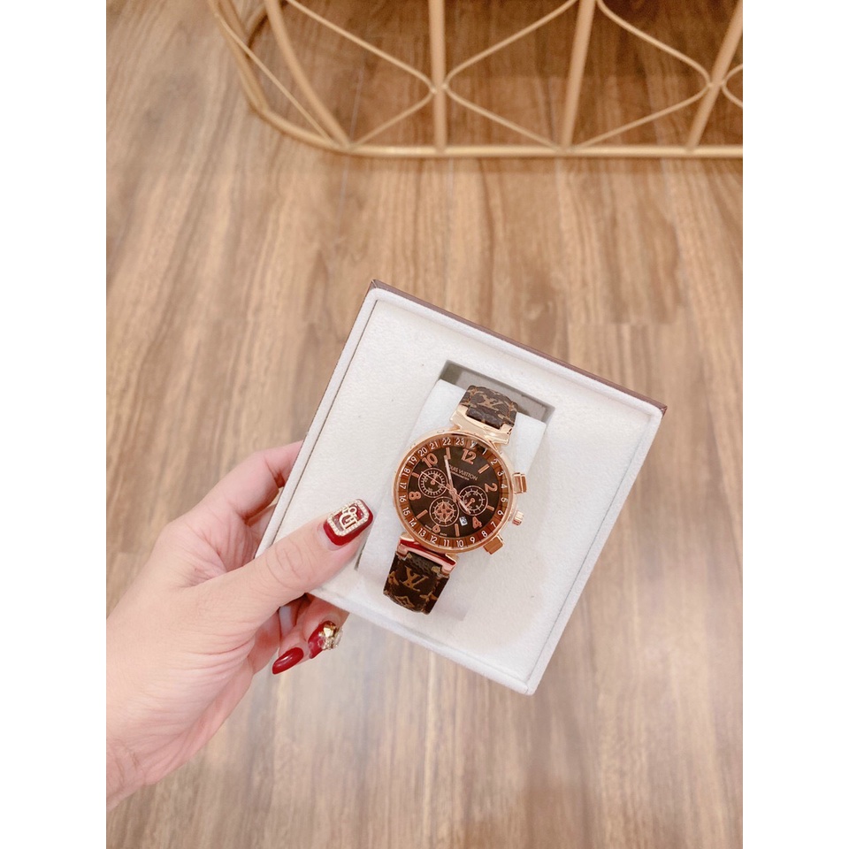 Đồng hồ nữ Louis Vuitton cao cấp - mặt xoay - chống nước