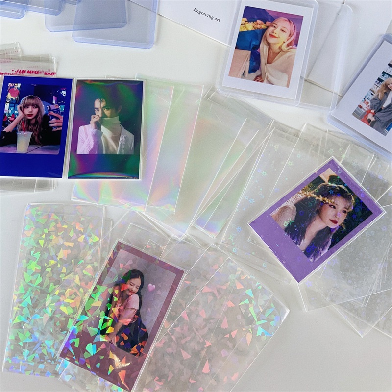 Sleeve Card Foil Set 50 Ánh Hologram Bảo Vệ Ảnh Card, Thẻ Bài
