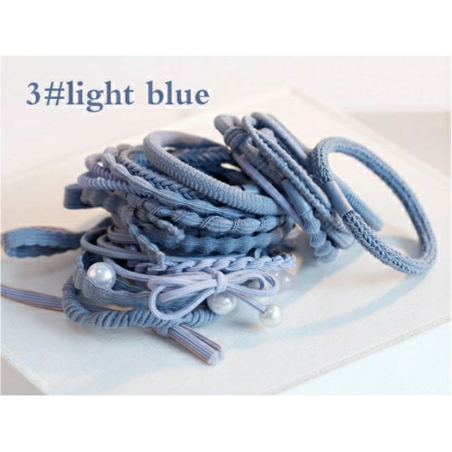Set Dây Thun Cột Tóc Nơ Hoa Lá Đơn Giản Phong Cách Hàn Quốc