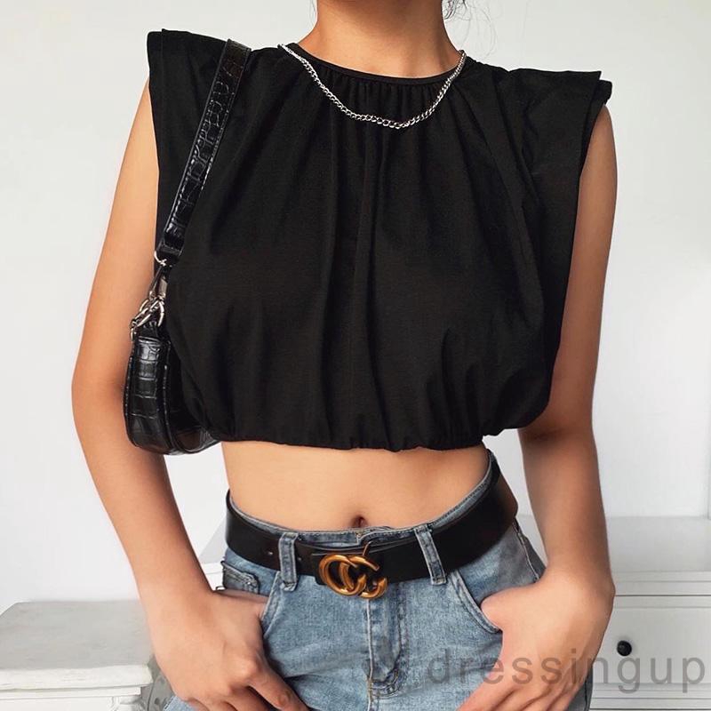 Áo Sát Nách Cổ Tròn Thiết Kế Cột Dây Nữ Tính | BigBuy360 - bigbuy360.vn